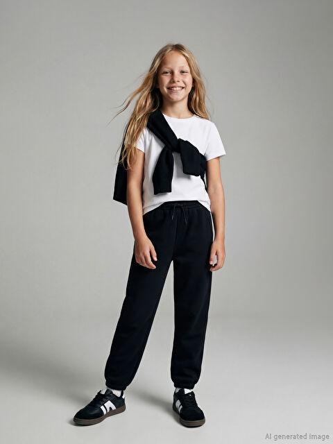 LCW Kids Beli Lastikli Kız Çocuk Jogger Eşofman Altı - S67870Z4-CVL