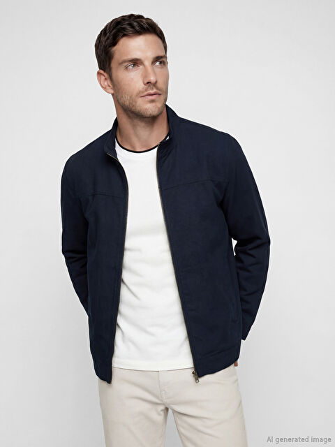 LCWAIKIKI Classic Dik Yaka Fermuarlı Erkek Mont - S67880Z8-HGX