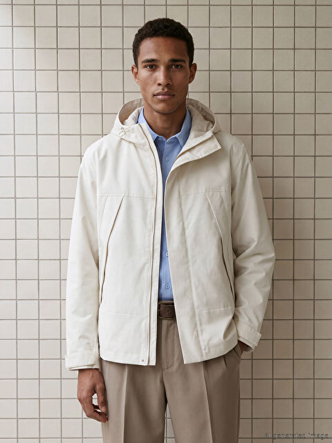 LCW Vision Rahat Kalıp Kapüşonlu Erkek Yağmurluk - S67884Z8-ZVP