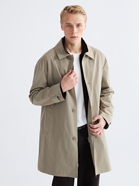 LCW Vision Bol Kalıp Erkek Trençkot - S67899Z8-CSK