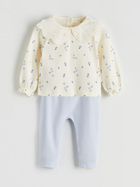 LCW baby Baskılı Kız Bebek Bluz ve Tayt - S67904Z1-LRA