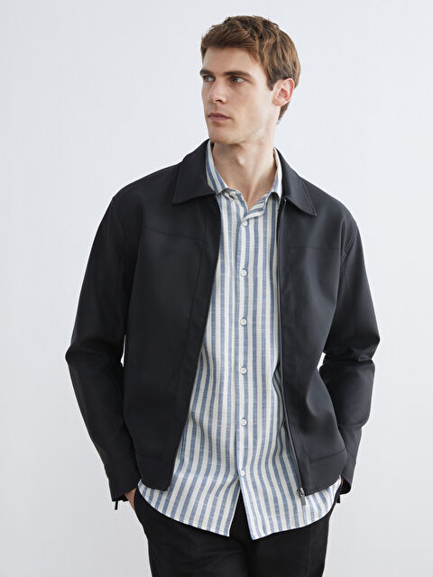 LCW Vision Standart Kalıp Erkek Deri Görünümlü Mont - S67916Z8-CVL