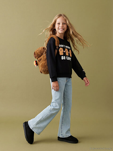 LCW Kids İspanyol Paça Kız Çocuk Jean Pantolon - S67975Z4-V2T