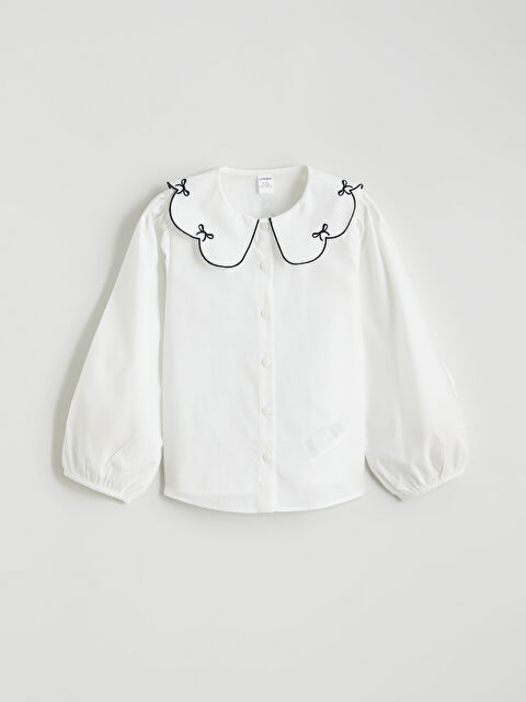 LCW Kids Baby Collar Poplin Shirt for Girls - S67998Z1-R9J