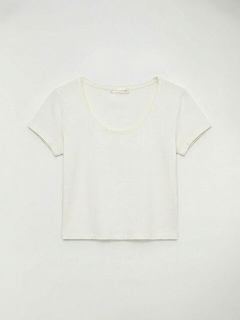 LCW DREAM Bisiklet Yaka Kadın Pijama Üstü - S68035Z8-FES