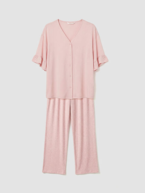 LCW DREAM V Yaka Kadın Pijama Takım - S68092Z8-JH4