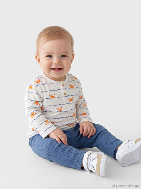 LCW baby Baskılı Erkek Bebek Tişört ve Eşofman Altı - S68104Z1-LRA