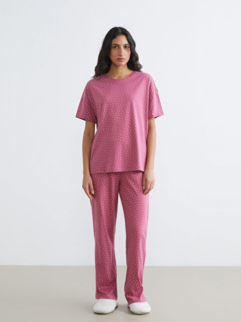 LCW DREAM Beli Lastikli Puantiyeli Kadın Pijama Altı