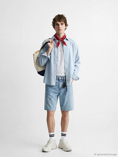 LCW Jeans Man INDIGO Denim Shorts - S68165Z8-311