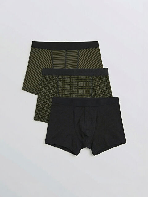 LC WAIKIKI სტანდარტული ზომის გაწელვადი ბამბის ბოქსერი, 3 ცალი - S68171Z8-LQJ