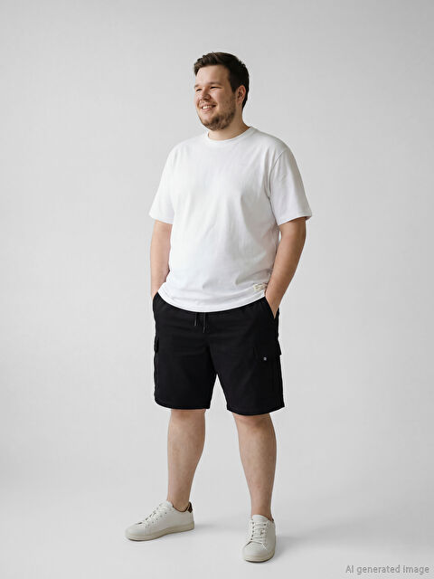 XSIDE Standart Kalıp Erkek Gabardin Kargo Şort - S68213Z8-RQL