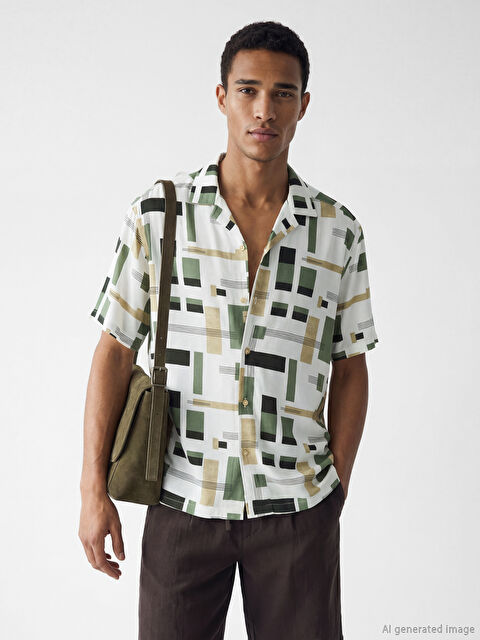 LCW Vision Standard Fit Printed Men's Shirt