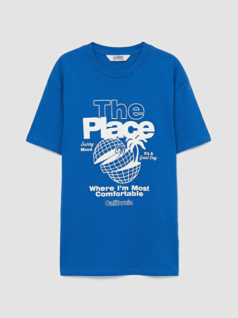 LCW Kids Bisiklet Yaka California Baskılı Erkek Çocuk Tişört - S68255Z4-R4A