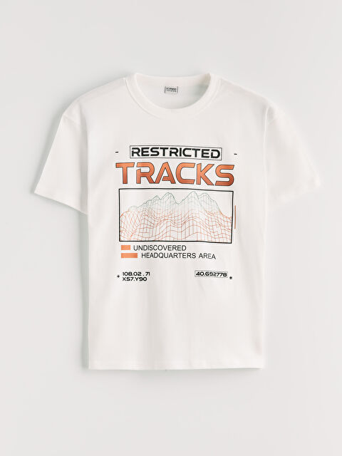 LCW Kids Bisiklet Yaka Baskılı Erkek Çocuk Tişört - S68259Z4-R9J