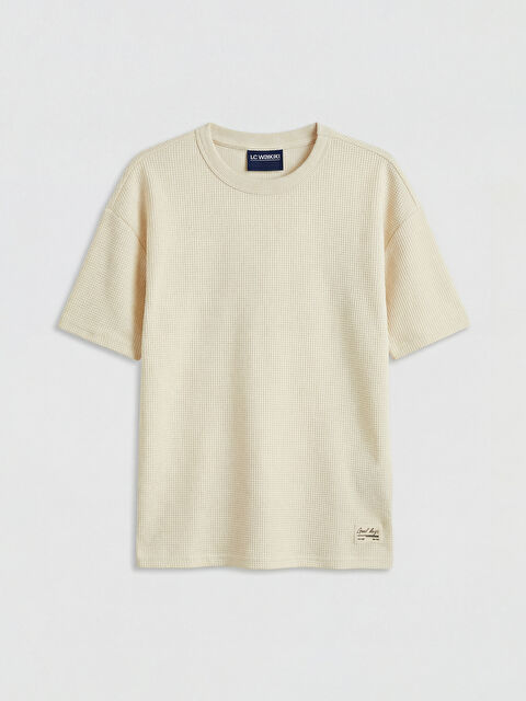 LCW Kids Bisiklet Yaka Dokulu Erkek Çocuk Tişört - S68260Z4-FT0