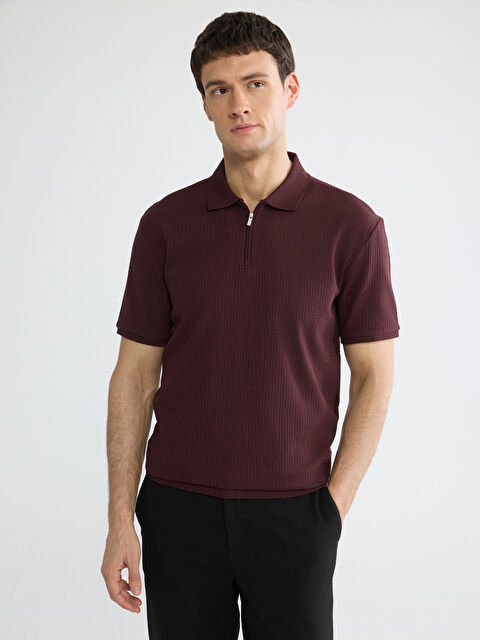 LCW Vision Polo Yaka Fitilli Erkek Triko Tişört - S68333Z8-ZNW