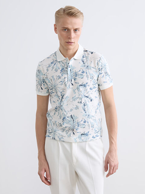 LCW Vision Polo Neck Patterned Pique Men's T-Shirt - S68343Z8-RFH