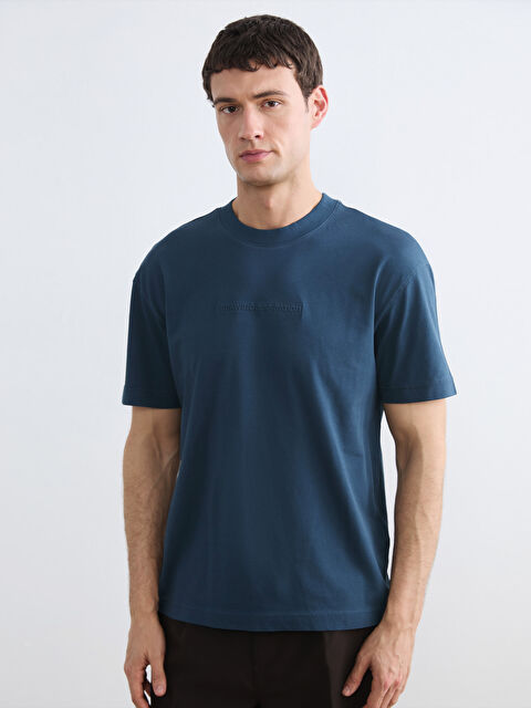 LCW Vision Embroidered Crew Neck Men's T-Shirt - S68360Z8-HJT