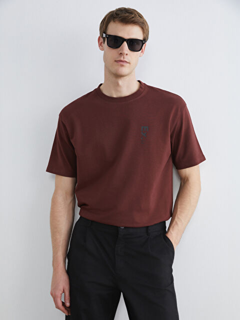 LCW Vision Man BROWN T-Shirt - S68374Z8-HRK