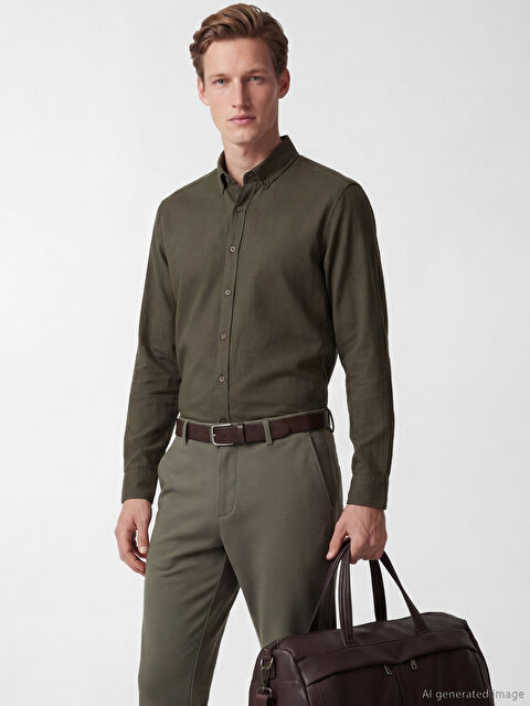 SOUTHBLUE Regular Fit Armürlü Erkek Gömlek