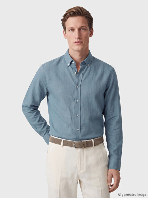 SOUTHBLUE قەبارەی ئاسایی قەمیسی پیاوانی دۆبی