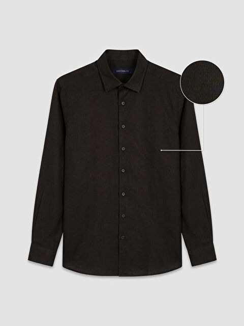 SOUTHBLUE Standart Kalıp Keten Erkek Gömlek - S68390Z8-1FY