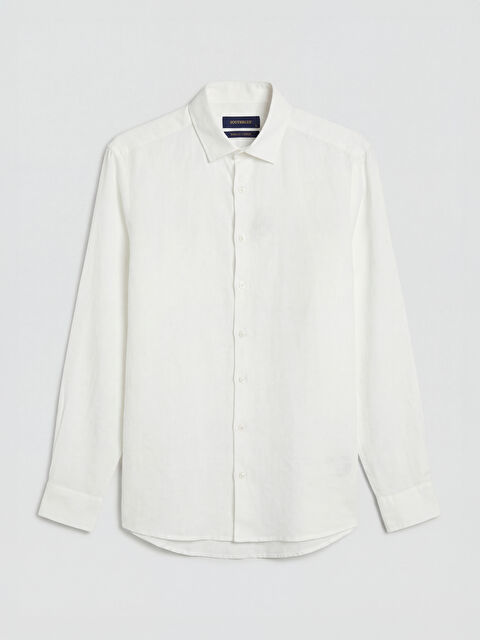 SOUTHBLUE Standart Kalıp Keten Erkek Gömlek - S68390Z8-R9J