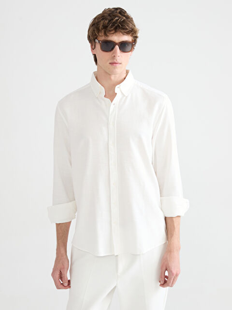 SOUTHBLUE Regular Fit Armürlü Erkek Gömlek - S68464Z8-R9J