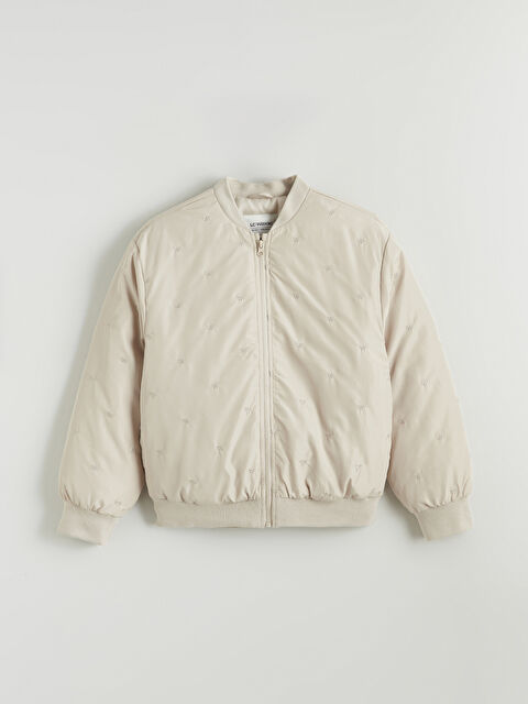 LCW Kids Fiyonk Nakışlı Kız Çocuk Şişme Mont - S68473Z4-1D3