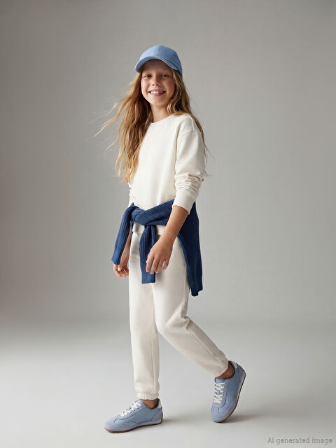 LCW Kids Bisiklet Yaka Kız Çocuk Eşofman Takım - S68493Z4-FRC