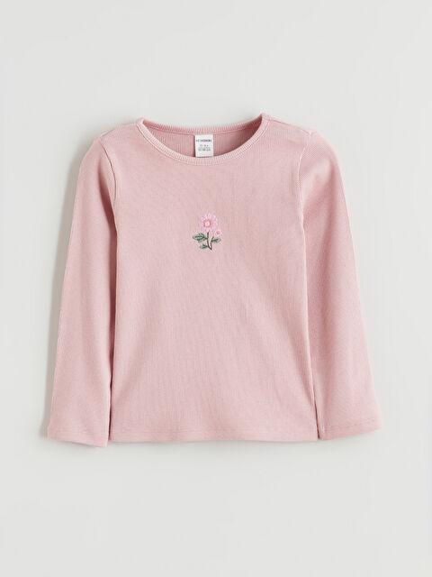 LCW Kids Çiçekli Kız Çocuk Tişört - S68502Z1-FHR