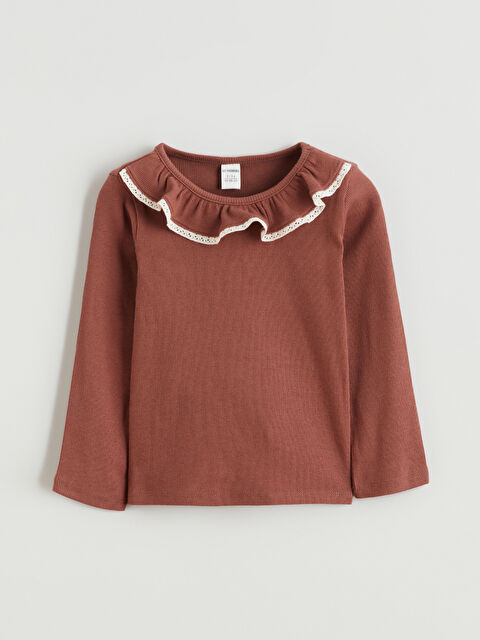 LCW Kids Bebe Yaka Kız Çocuk Tişört - S68513Z1-HHA