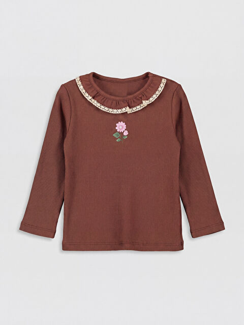 LCW Kids Bebe Yaka Kız Çocuk Tişört