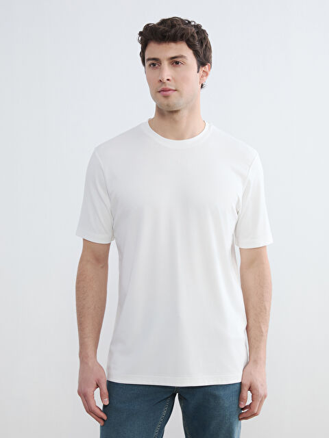 LCWAIKIKI Classic Bisiklet Yaka Erkek Tişört - S68528Z8-R9J