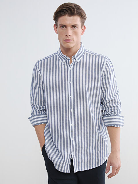 SOUTHBLUE Regular Fit Striped Men's Shirt - S68565Z8-LGS