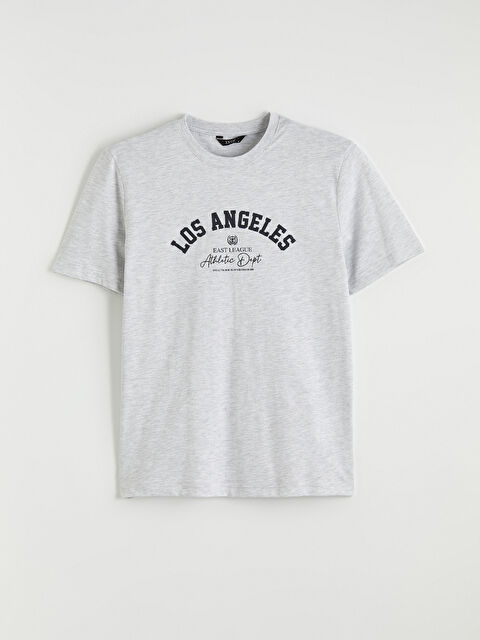 XSIDE Bisiklet Yaka Los Angeles Baskılı Erkek Tişört - S68575Z8-LAL