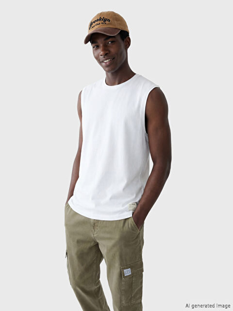 XSIDE Bisiklet Yaka Penye Erkek Kolsuz Tişört