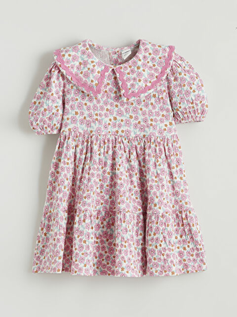 LCW Kids Çiçekli Kız Çocuk Elbise - S68679Z1-LRA