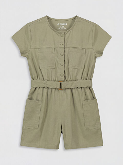 LCW Kids Girl GREEN Jumpsuit - S68682Z1-GHY