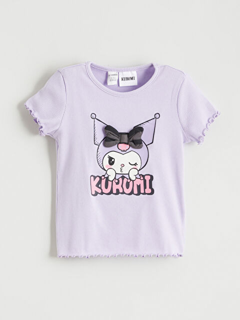 LCW Kids Devojački rebrasti top sa Kuromi printom - S68687Z1-G0W