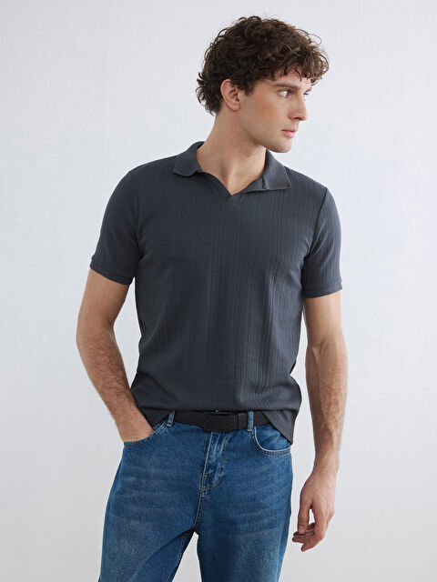 LCWAIKIKI Classic Polo Yaka Strüktürlü Erkek Tişört