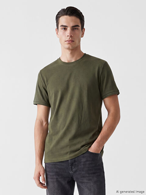 LCWAIKIKI Classic მრგვალი საყელოს მამაკაცის მაისური