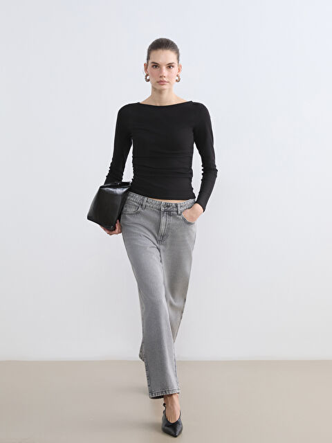 LCW Jeans Women's Boyfriend Fit Jeans - S68772Z8-GRD