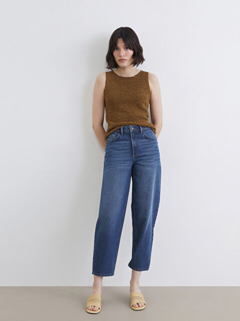 LCW Jeans Әйелдерге арналған бос пішімді джинс шалбар - S68780Z8-309