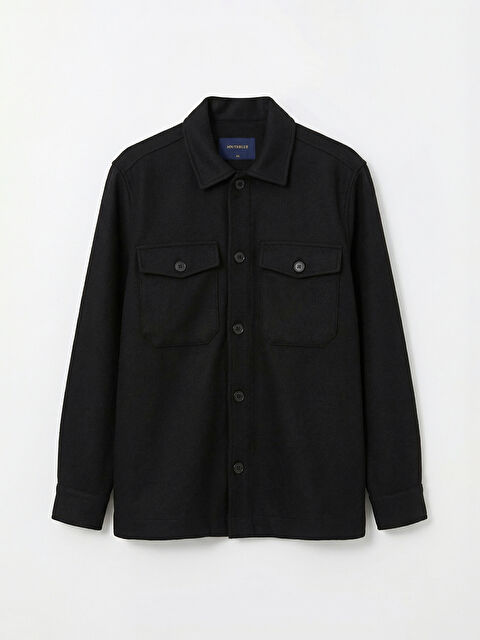 SOUTHBLUE Regular Fit Erkek Kaşe Gömlek Ceket - S68793Z8-CVL