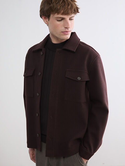 SOUTHBLUE Regular Fit Erkek Kaşe Gömlek Ceket - S68793Z8-YHF