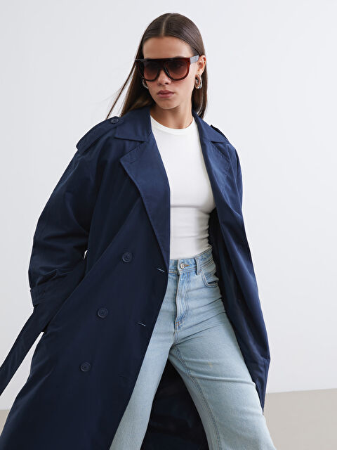 LCW Modest Kruvaze Yaka Kadın Trençkot - S68802Z8-KKN