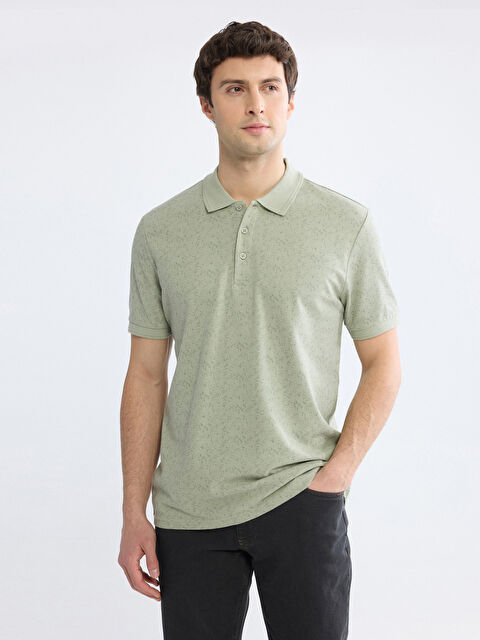 LCWAIKIKI Classic Мъжка тениска с поло яка, шарки и плат пике