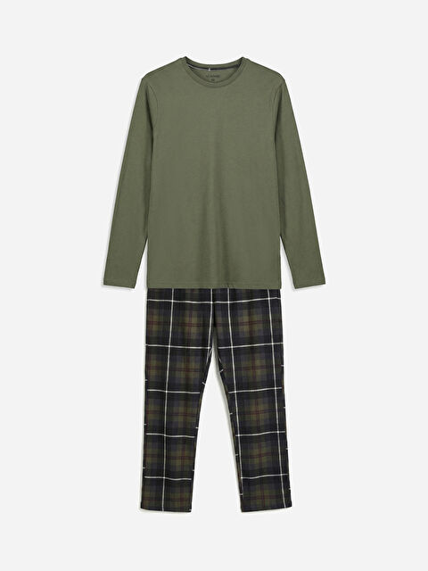 LC WAIKIKI Standart Kalıp Ekose Erkek Pijama Takımı - S68815Z8-HDJ