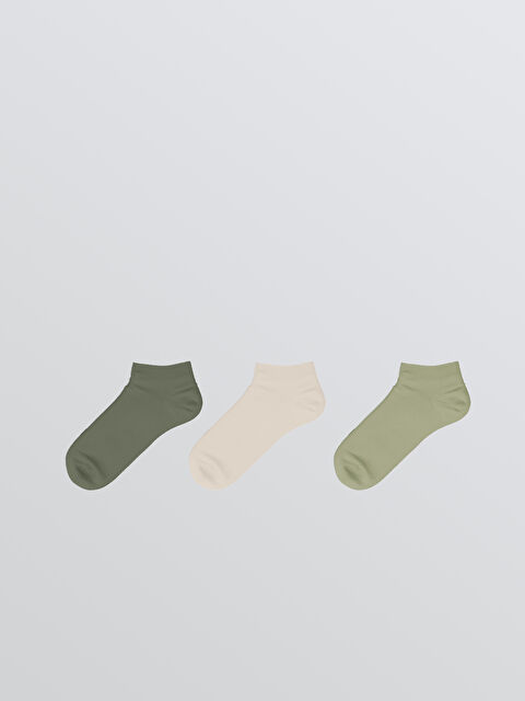 LCW DREAM Kadın Düz Patik Çorap 3'lü - S68822Z8-J1L